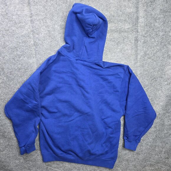 VINTAGE Nike Sweatshirt Mens Large Blue Swoosh Pullover Hoodie Made USA 90s - Picture 8 of 8